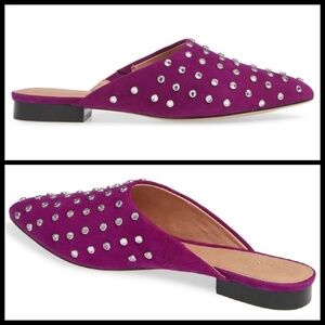 💕HALOGEN💕 Eva Jeweled Point Toe Mules